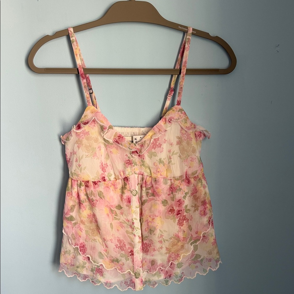Hollister Floral Baby Doll Tank Top